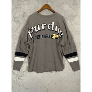 Purdue Boilermakers Spirit Jersey Gray Long Sleeve 2XL Oversized Drop Shoulder